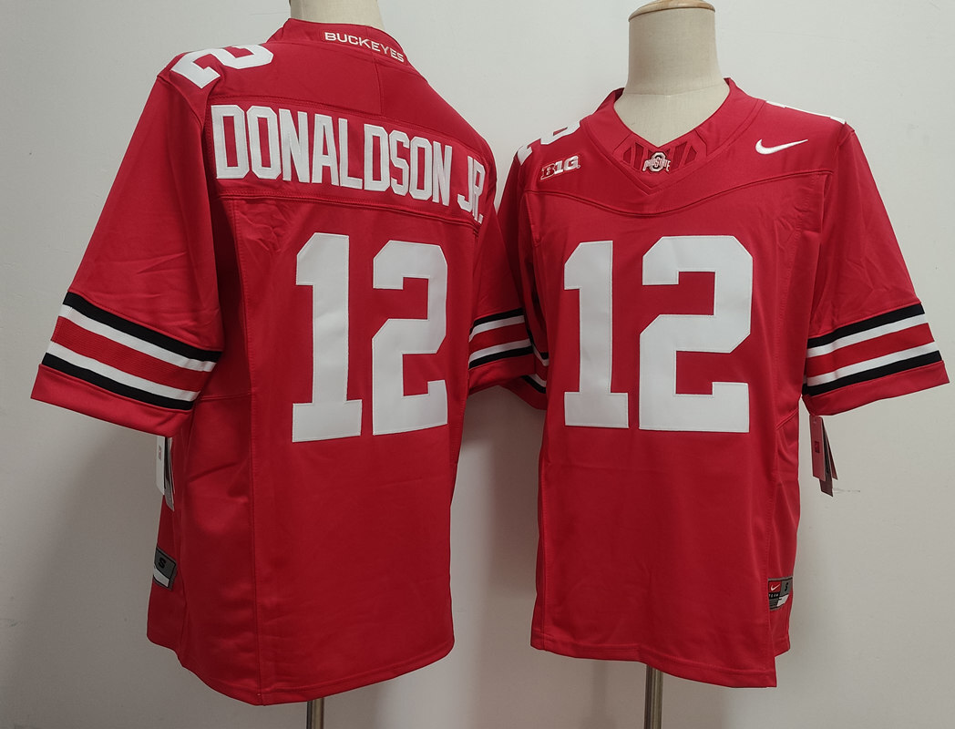 Ohio State Buckeyes red #12 CJ Donaldson JR.
