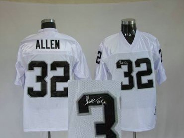Okaland Raiders 32# Allen White Throwback Jersey(Signed Elite)