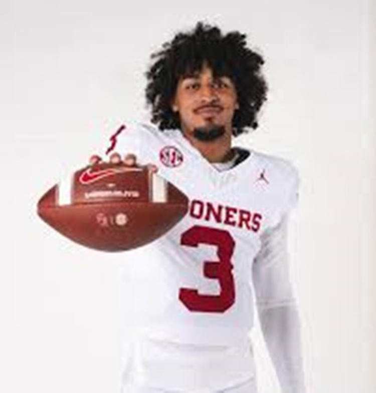 Oklahoma Sooners #3 Michael Hawkins Jr. White College Football Game Jersey 