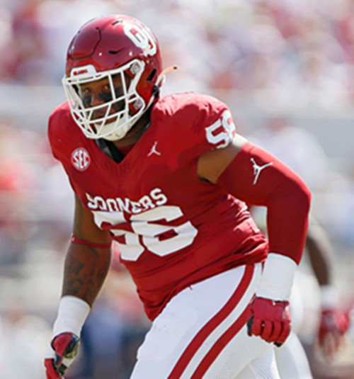 Oklahoma Sooners #56 Gracen Halton Crimson College Football Game Jersey 