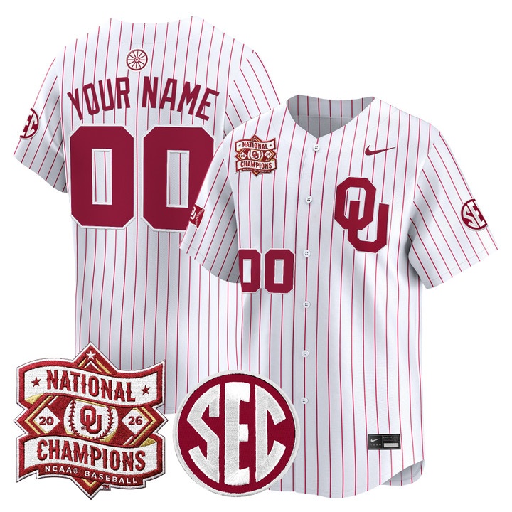 Oklahoma Sooners 2026 National Champions Patch Vapor Premier Limited Custom Jersey WHITE