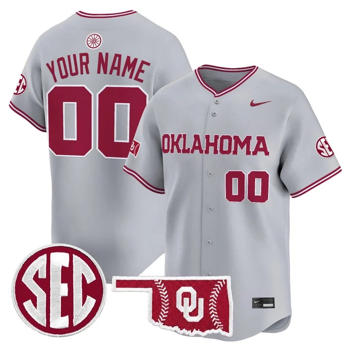 Oklahoma Sooners 2026 Vapor Premier Limited Custom Jersey GRAY