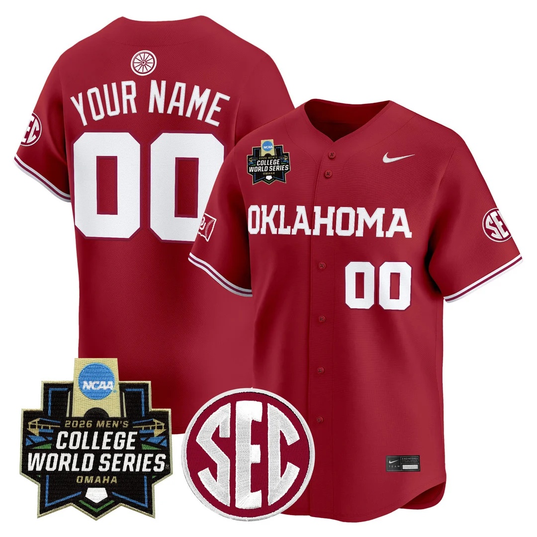 Oklahoma Sooners 2026 World Series Vapor Premier Limited Custom Jersey
