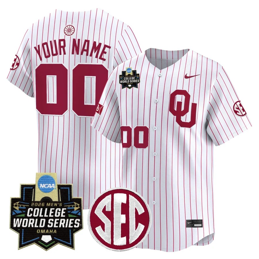 Oklahoma Sooners 2026 World Series Vapor Premier Limited Custom Jersey WHITE