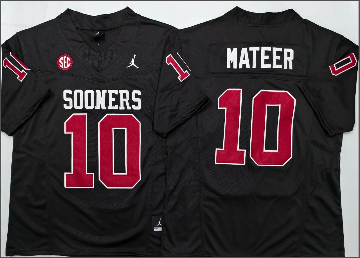 Oklahoma Sooners Black #10 MATEER