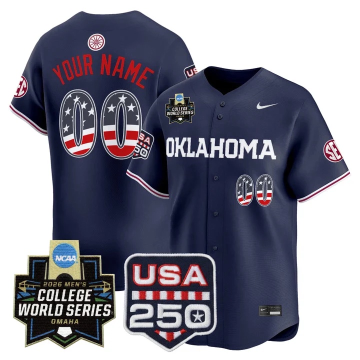 Oklahoma Sooners USA 250 Fourth of July Vapor Premier Limited Custom Jersey