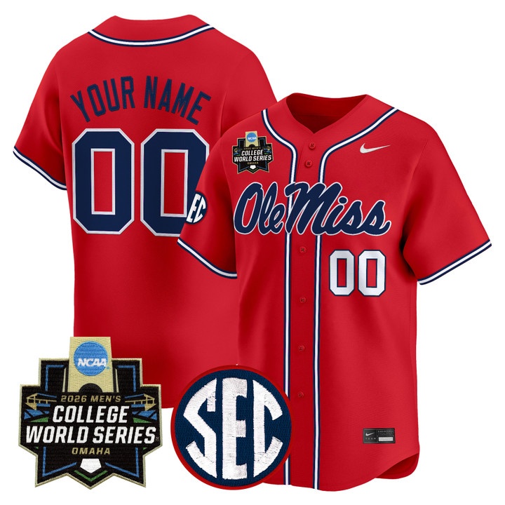 Ole Miss 2026 World Series Vapor Premier Limited Custom Jersey RED