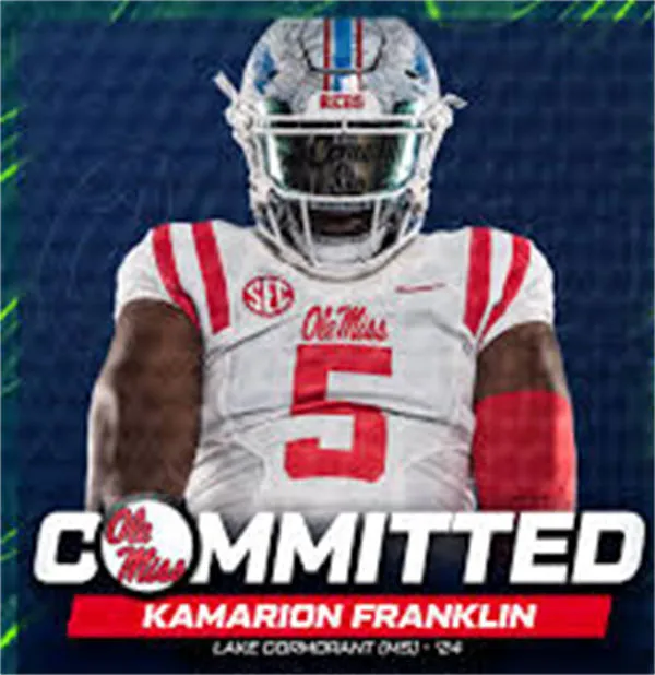 Ole Miss Rebels #5 Kam Franklin White Red College Football Game Jersey 