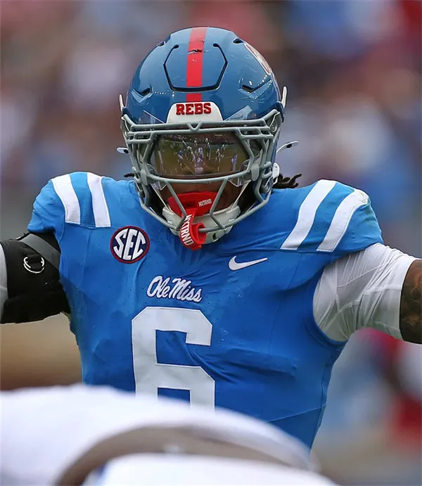 Ole Miss Rebels #6 TJ Dottery Blue College Football Game Jersey 