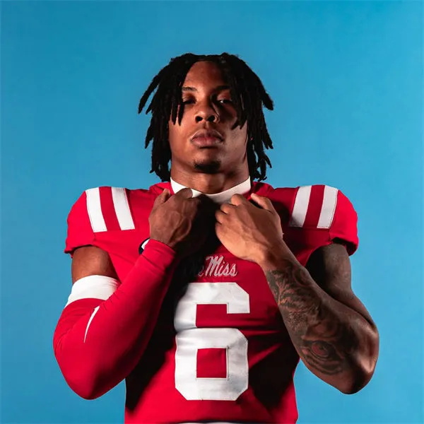 Ole Miss Rebels #6 TJ Dottery Red College Football Game Jersey 