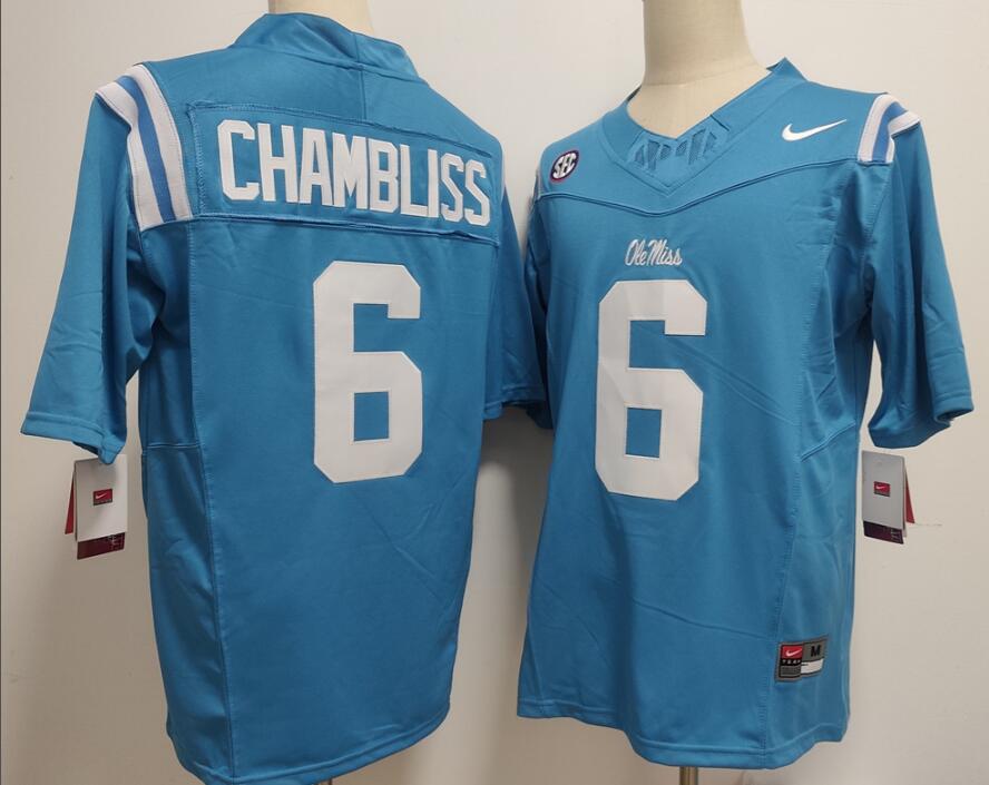 Ole Miss Rebels #6 Trinidad Chambliss Jersey