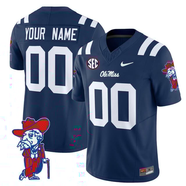 Ole Miss Rebels 2025 Vapor Limited Custom Jersey V2 navy