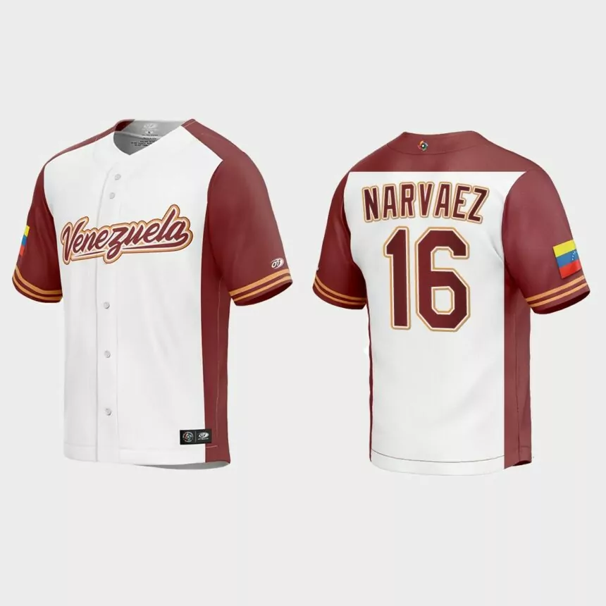 Omar Narvaez Venezuela Baseball 2023 World Baseball Classic Replica Jersey – White