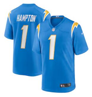 Omarion Hampton Los Angeles Chargers Nike 2025 NFL Draft First Round Pick Game Jersey - Powder Blue