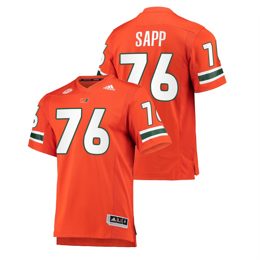 Orange Men Miami Hurricanes Warren Sapp College Football NFL Alumni Jersey Men's Jersey Miami Hurricanes Warren Sapp Orange College Football NFL Alumni Jersey