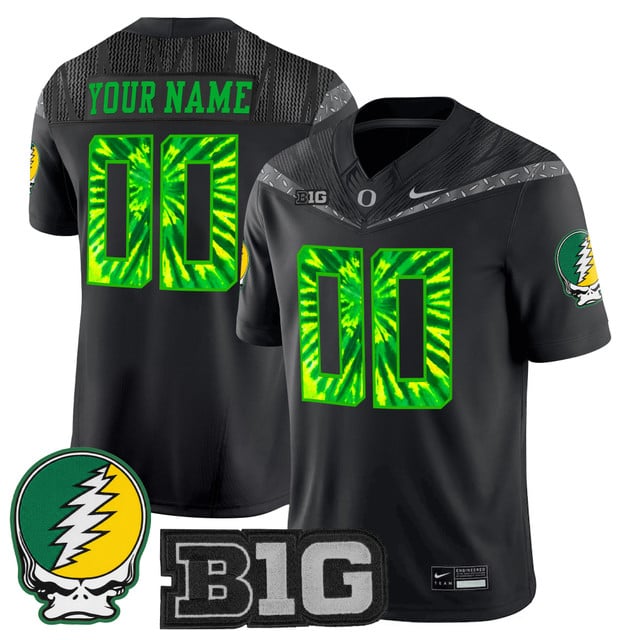 Oregon Ducks 2025 Grateful Ducks Vapor Limited Custom Jersey
