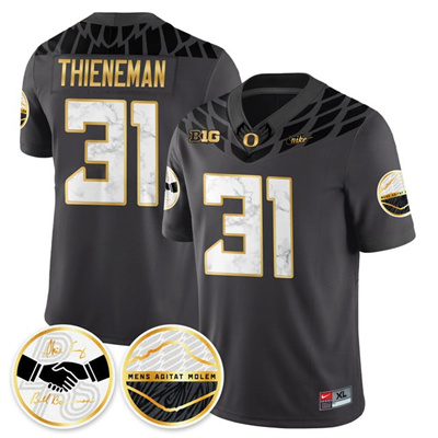 Oregon Ducks 2025 Shoe Duck Jersey black #31 Dillon Thieneman