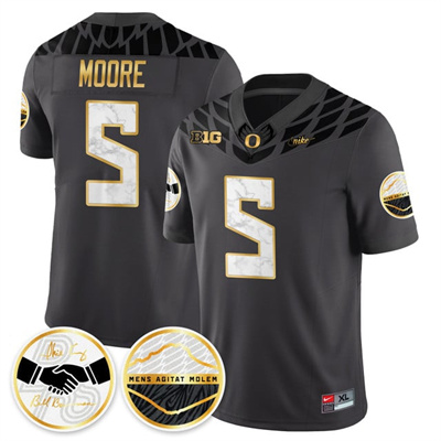 Oregon Ducks 2025 Shoe Duck Jersey black #5 Dante Moore