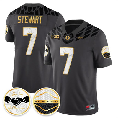 Oregon Ducks 2025 Shoe Duck Jersey black #7 Evan Stewart
