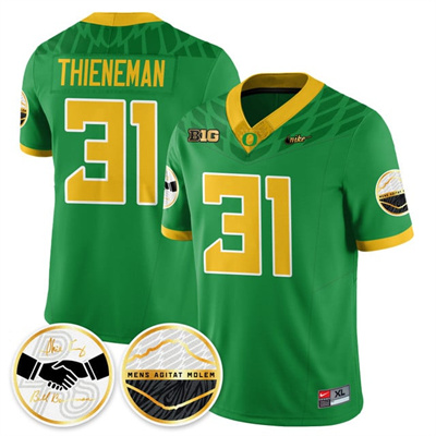 Oregon Ducks 2025 Shoe Duck Jersey green #31 Dillon Thieneman