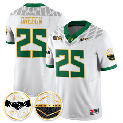 Oregon Ducks 2025 Shoe Duck Jersey white #25 Oregon