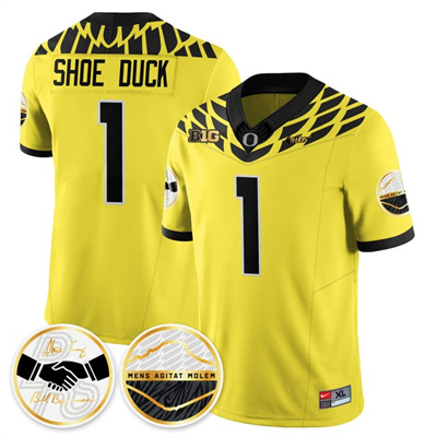 Oregon Ducks 2025 Shoe Duck Jersey yellow #1 Shoe Duck