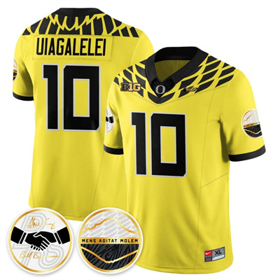 Oregon Ducks 2025 Shoe Duck Jersey yellow #10 Matayo Uiagalelei