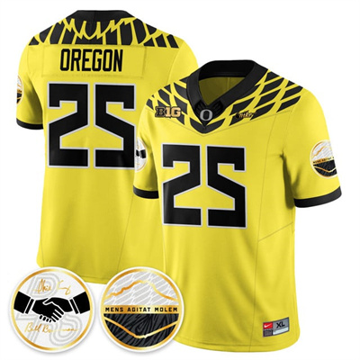 Oregon Ducks 2025 Shoe Duck Jersey yellow #25 Oregon