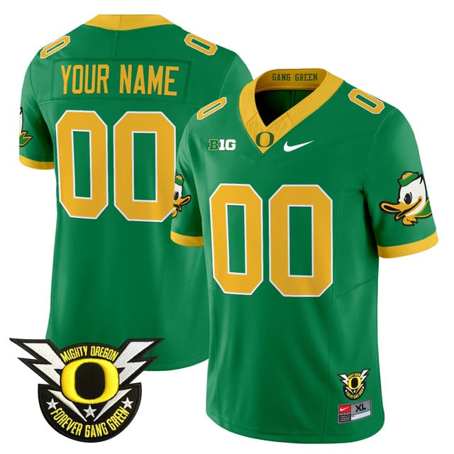 Oregon Ducks 2025 Vapor Limited Custom Jersey V2 green