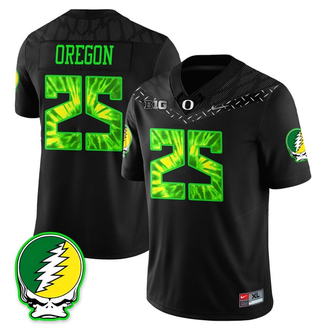 Oregon Football 2025 Grateful Jersey #25 Oregon