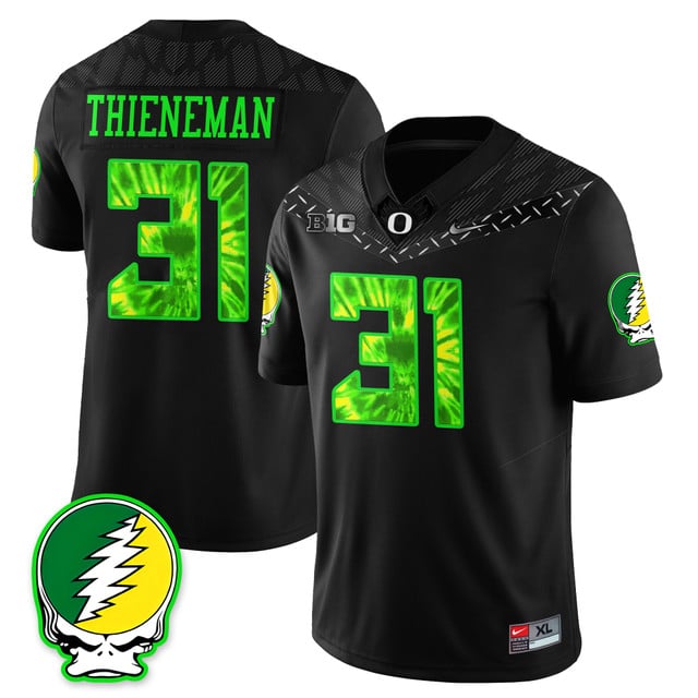 Oregon Football 2025 Grateful Jersey #31 Dillon Thieneman