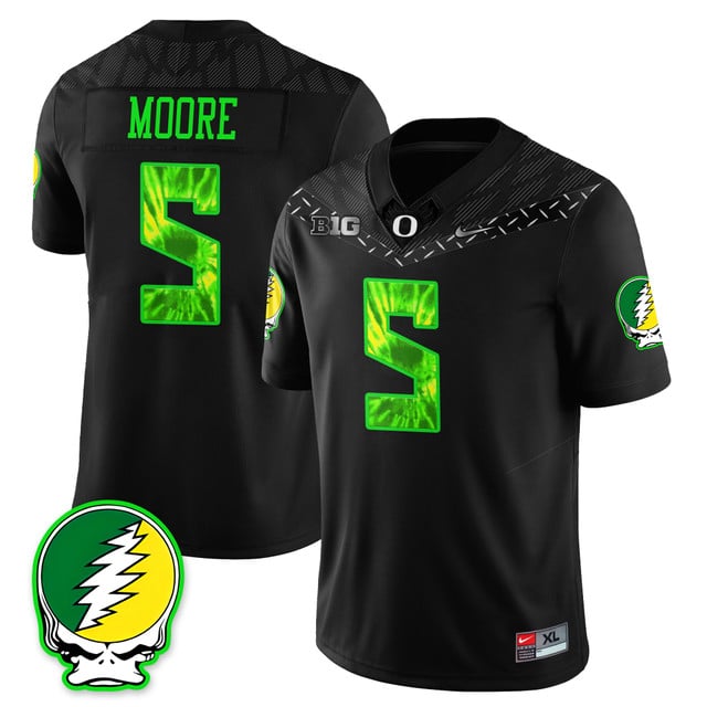 Oregon Football 2025 Grateful Jersey #5 Dante Moore