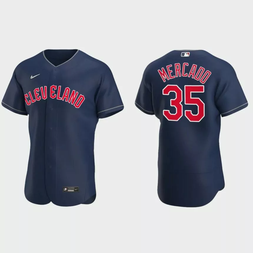 Oscar Mercado Cleveland Guardians Authentic Alternate Jersey – Navy