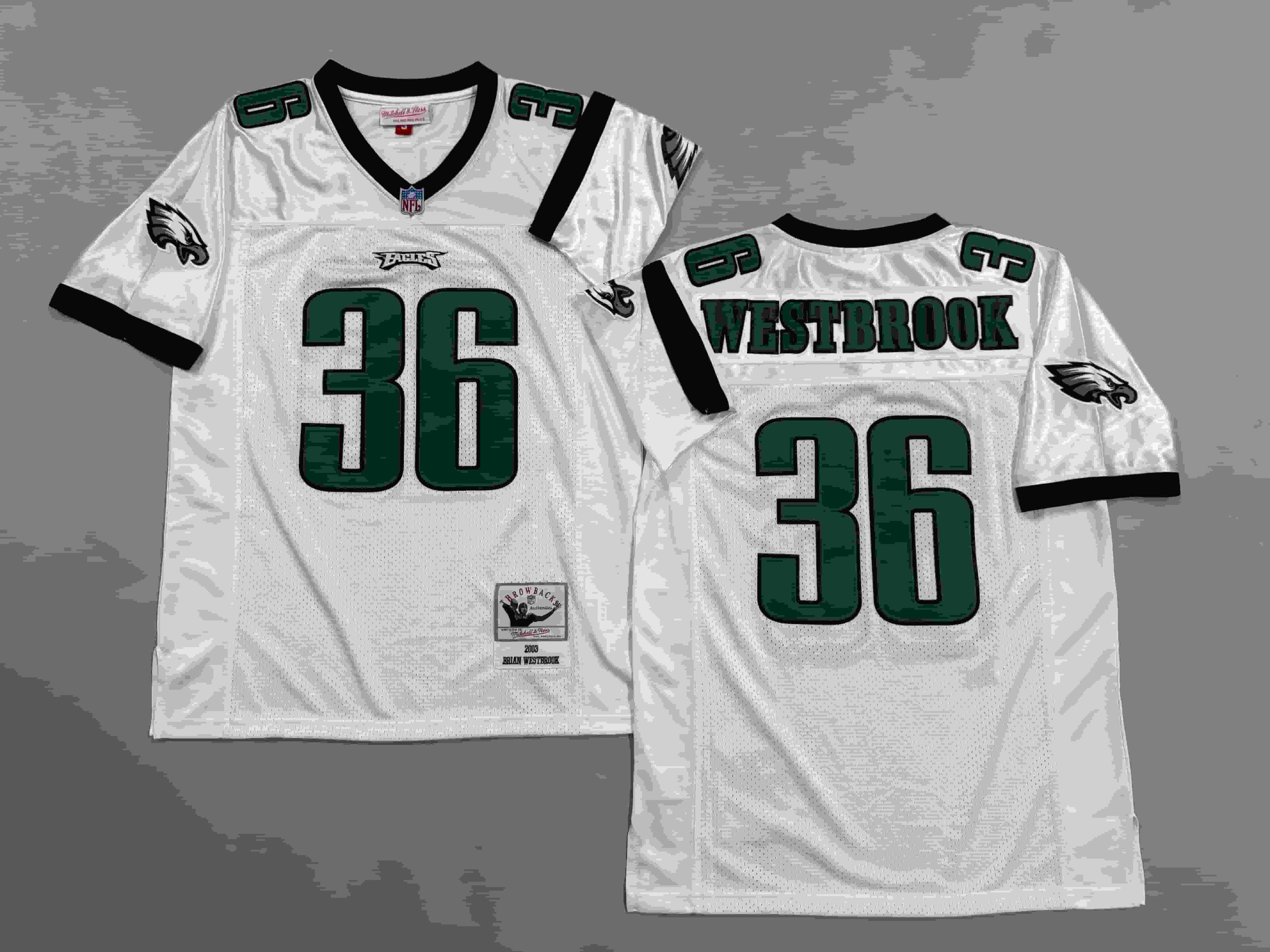 PHILADELPHIA EAGLES Brian Westbrook  #  36 Mitchell and Ness Jersey