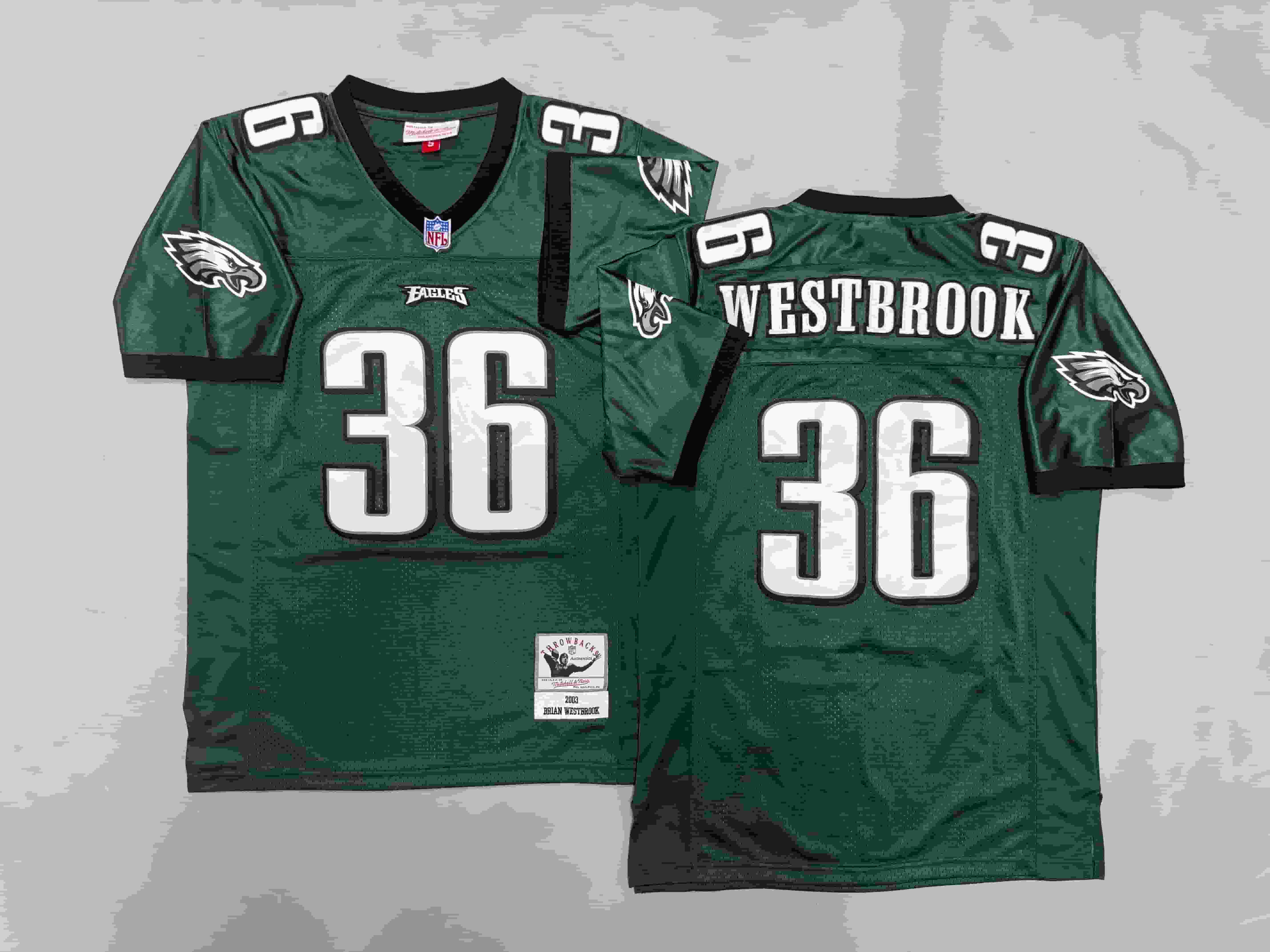 PHILADELPHIA EAGLES Brian Westbrook  # 36 Mitchell and Ness Jersey