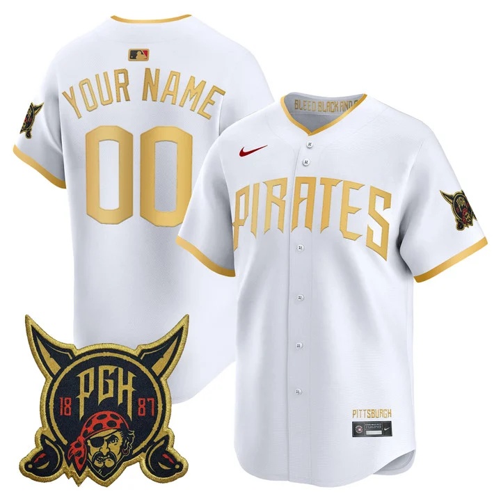 PITTSBURGH PIRATES 2026 CITY CONNECT VAPOR PREMIER LIMITED CUSTOM JERSEY WHITE