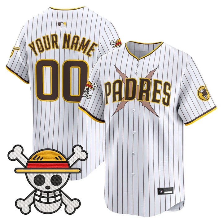 Padres x One Piece Vapor Premier Limited Custom Jersey white