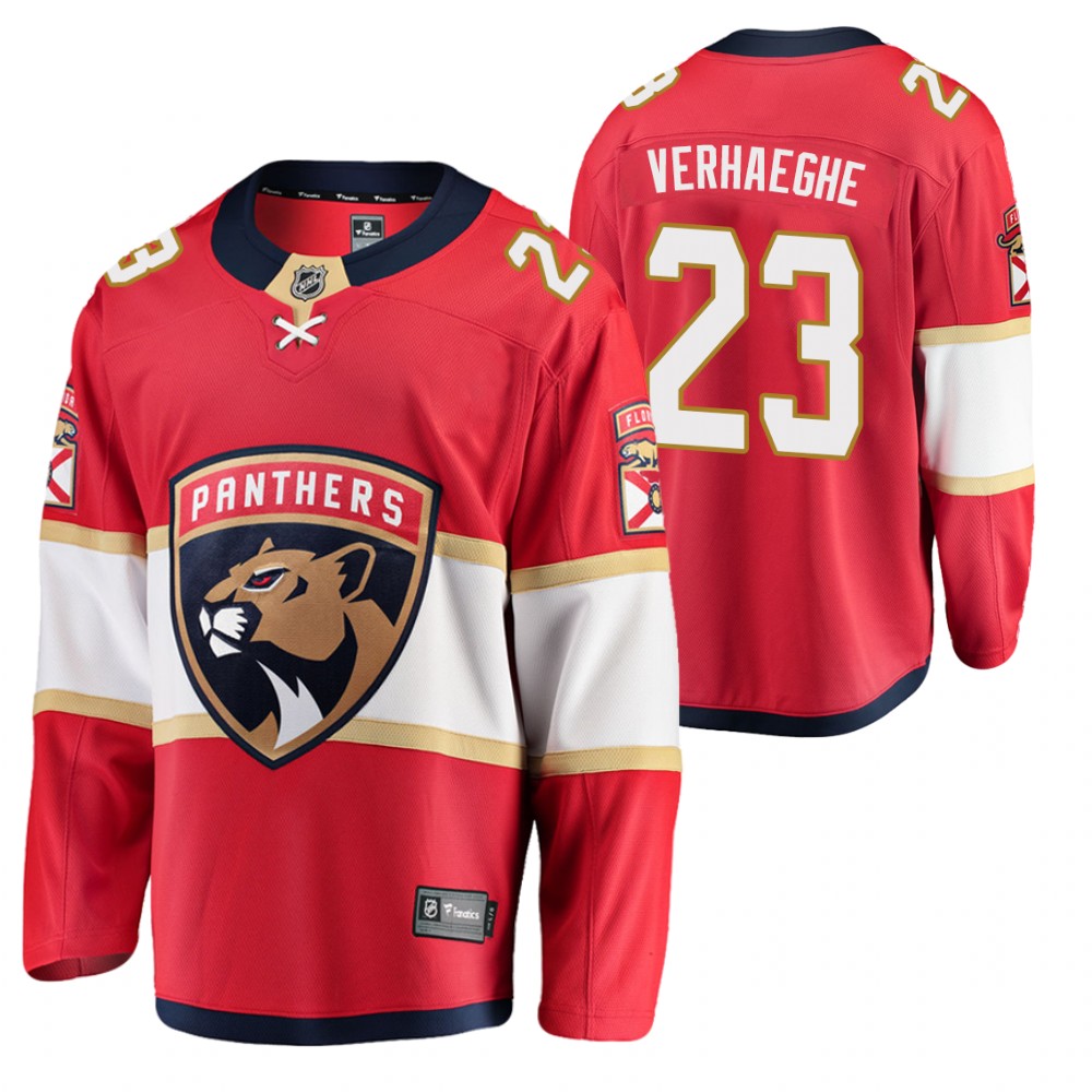 Panthers #23 Carter Verhaeghe Red 2020-21 Home Jersey
