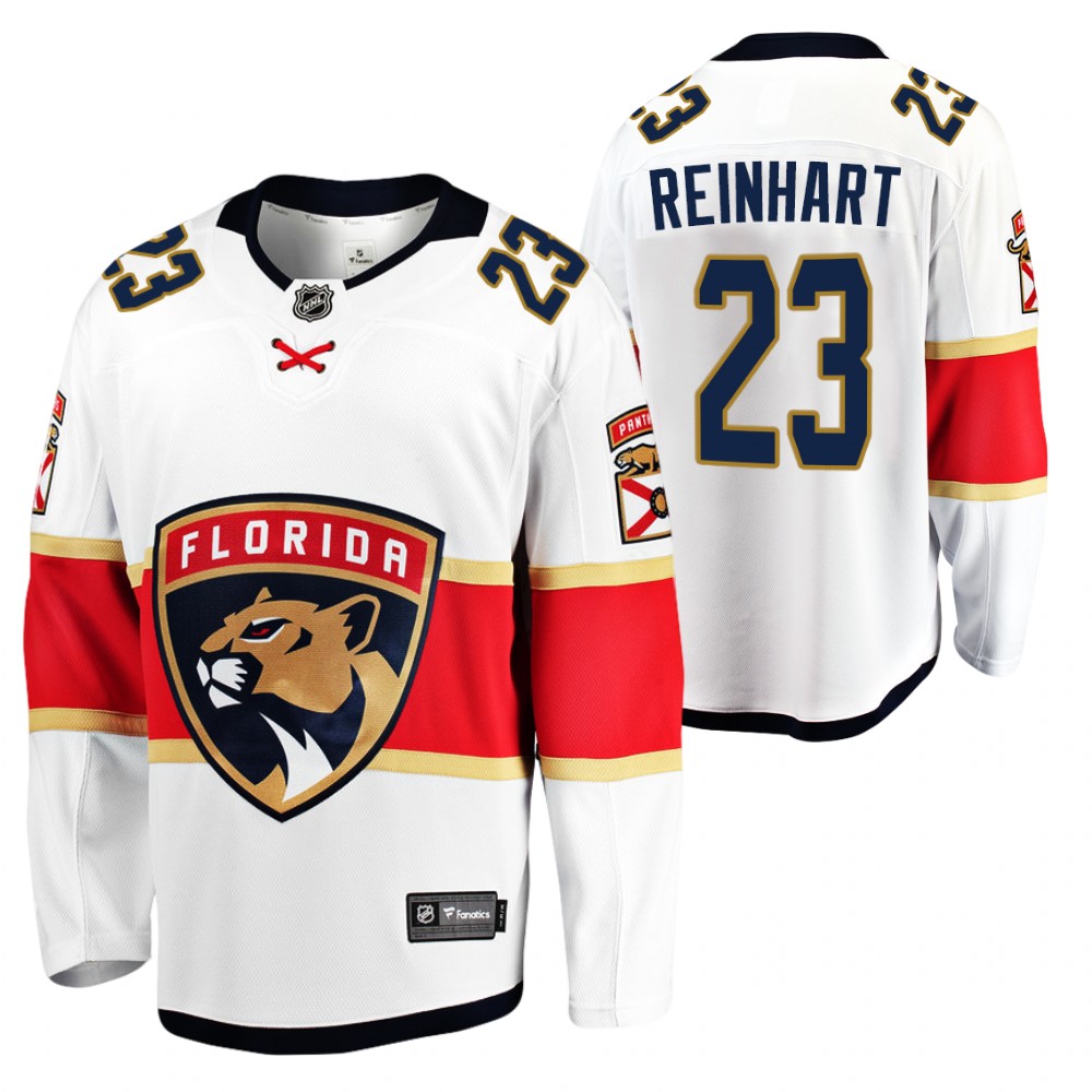 Panthers #23 Sam Reinhart White 2021 Away Jersey