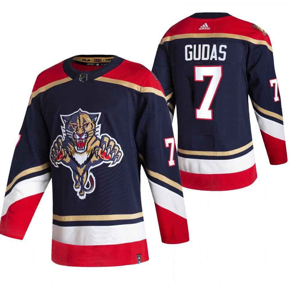 Panthers 2021 Reverse Retro #7 Radko Gudas Navy Jersey Authentic