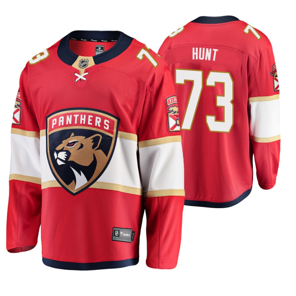 Panthers Dryden Hunt Red Breakaway Player Home Jersey Stitched