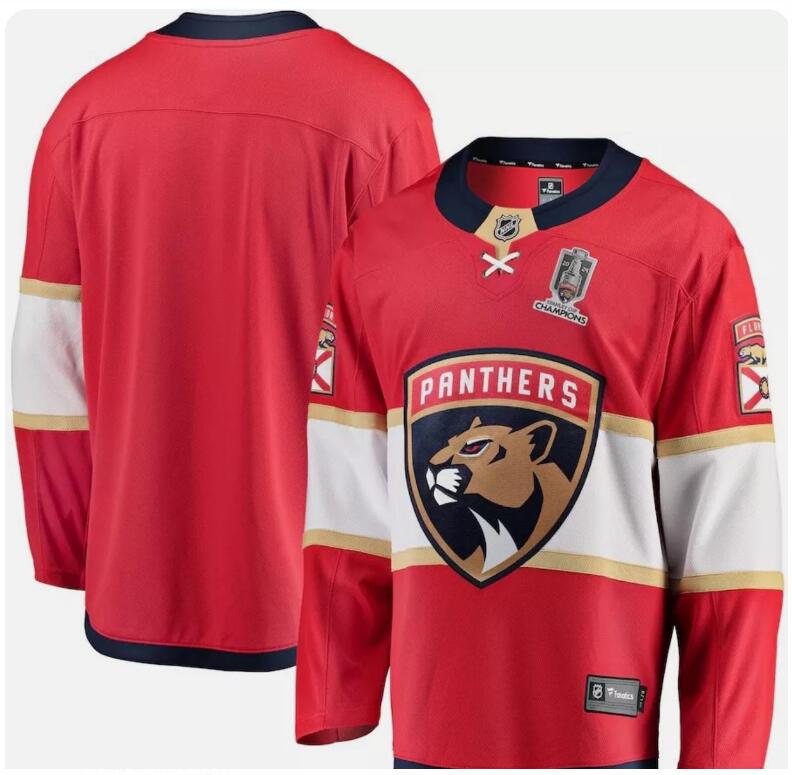 Panthers Red Home Authentic Stitched Hockey Jersey