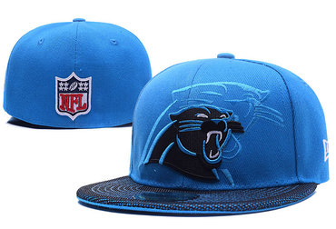 Panthers Team Logo Blue Fitted Hat--LX