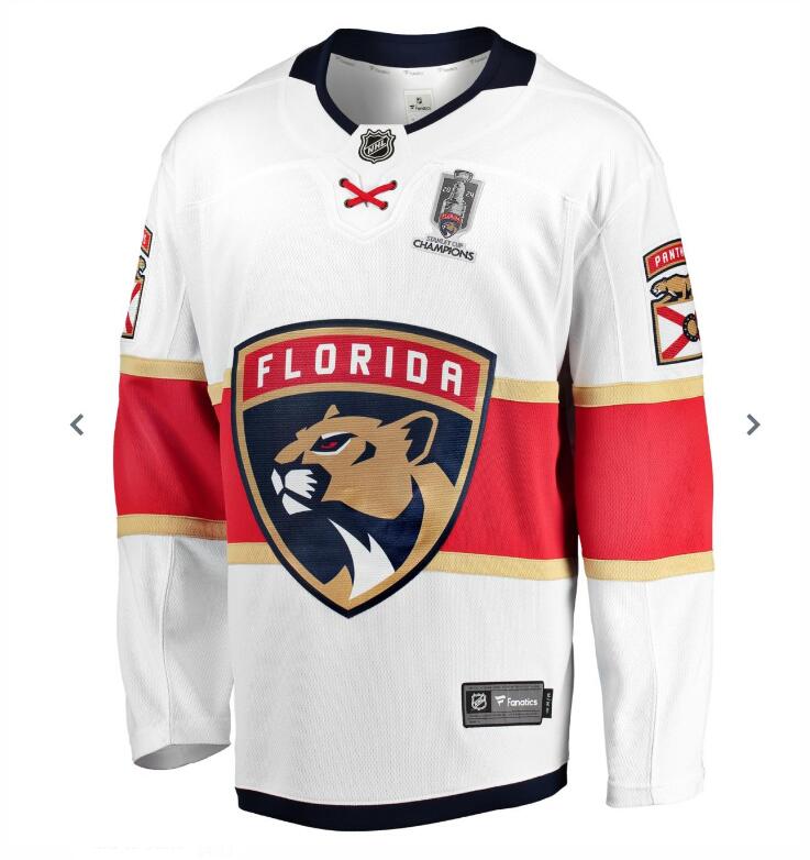 Panthers White Road Authentic Stitched Hockey Jersey