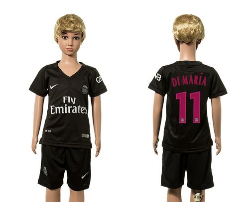 Paris Saint-Germain #11 Di Maria SEC Away Kid Soccer Club Jersey