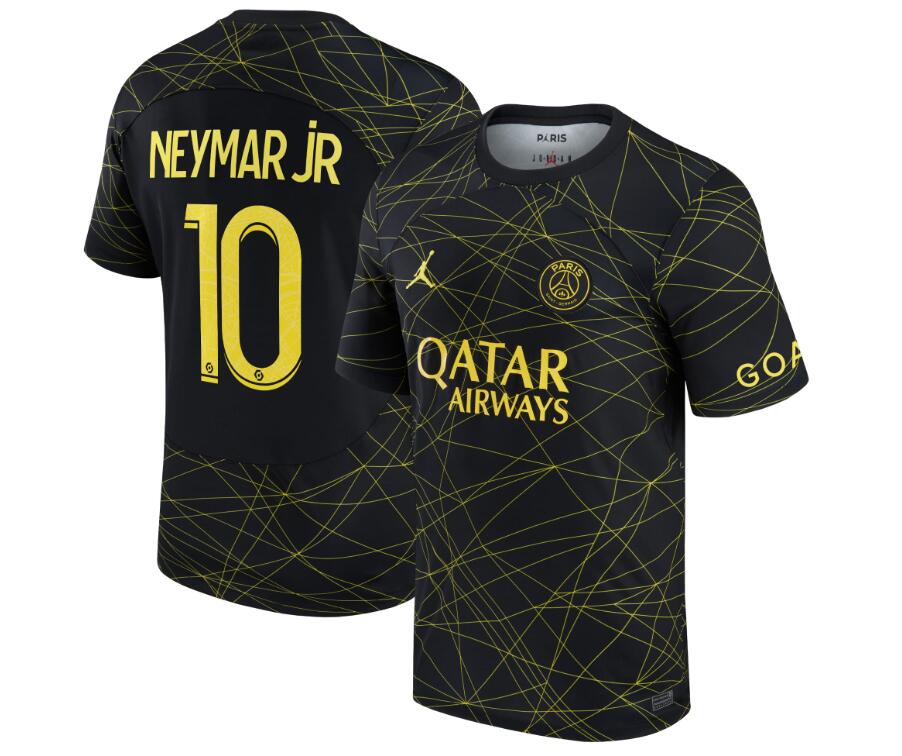 Paris Saint-Germain x Jordan Fourth Stadium Shirt 2022-23 with Neymar Jr 10 printing