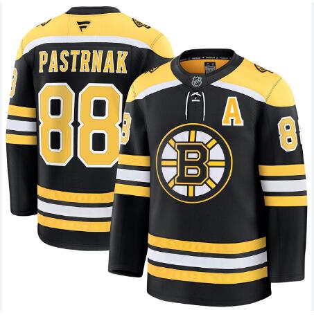 Pastrnak Fanatics Black Home NHL Premium Jersey