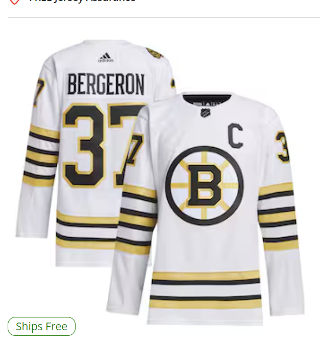 Patrice Bergeron Boston Bruins adidas Alternate Primegreen Authentic Player Jersey - White
