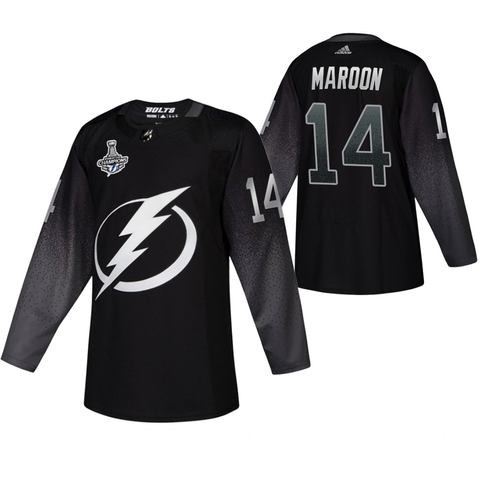 Patrick Maroon Lightning 2020 Stanley Cup Champions Black Alternate Authentic Jersey