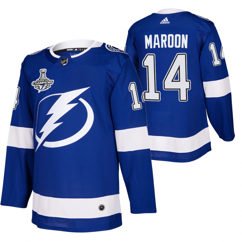 Patrick Maroon Lightning 2020 Stanley Cup Champions Blue Authentic Home Jersey